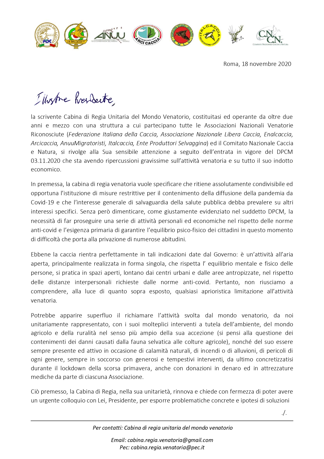 85bis Lettera Presidente BONACCINI Dpcm 3.11.2020 page 0001