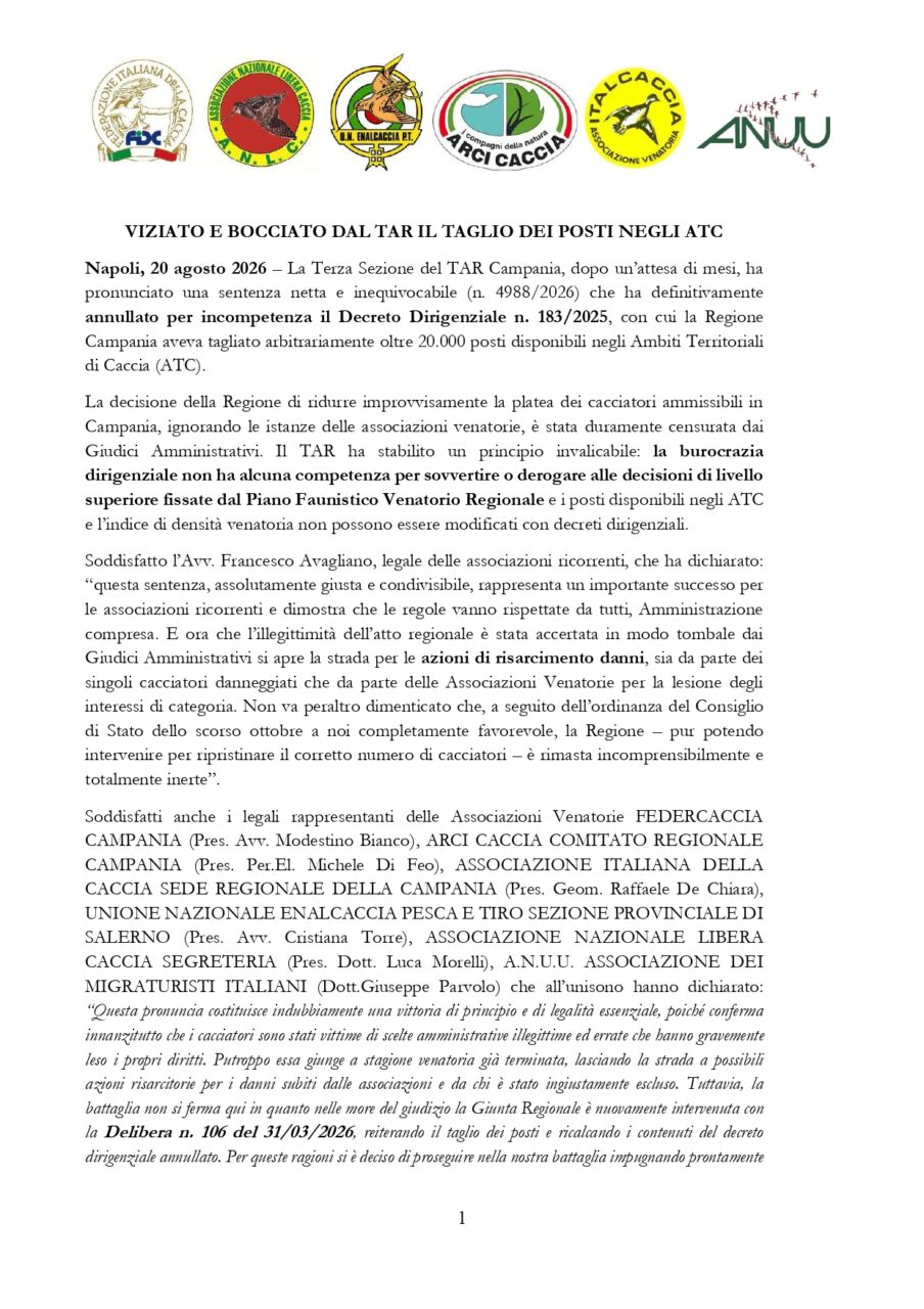 Comunicato Sentenza Tar napoli posti ATC page 0001 scaled