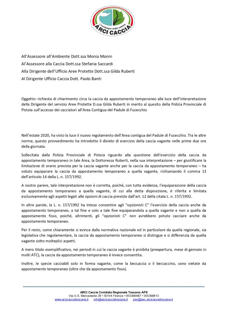 Lettera Regolamento Padule di Fucecchio page 0001 724x1024