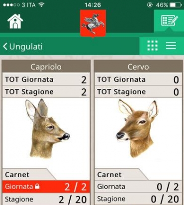 TOSCANA: Caccia, disponibile per smartphone 'TosCaccia', il tesserino venatorio digitale