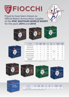 IPSC SCEGLIE FIOCCHI COME CARTUCCIA UFFICIALE DEL III SHOTGUN WORLDSHOOT