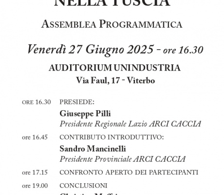 Lazio: Arci Caccia organizza un convegno su Ambiente e Caccia nella Tuscia
